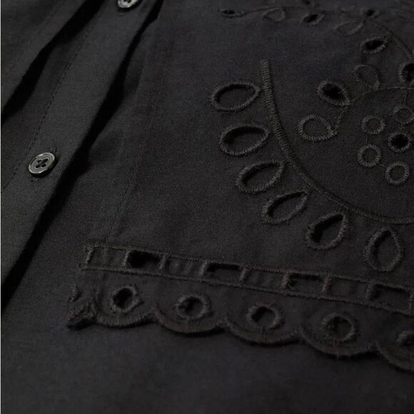 Mango Broderie Anglaise Dress Openwork Embroidered - Picture 8 of 9